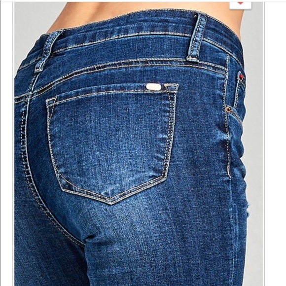 HP Ankle destroyed  hem jean - Picture 3 of 7